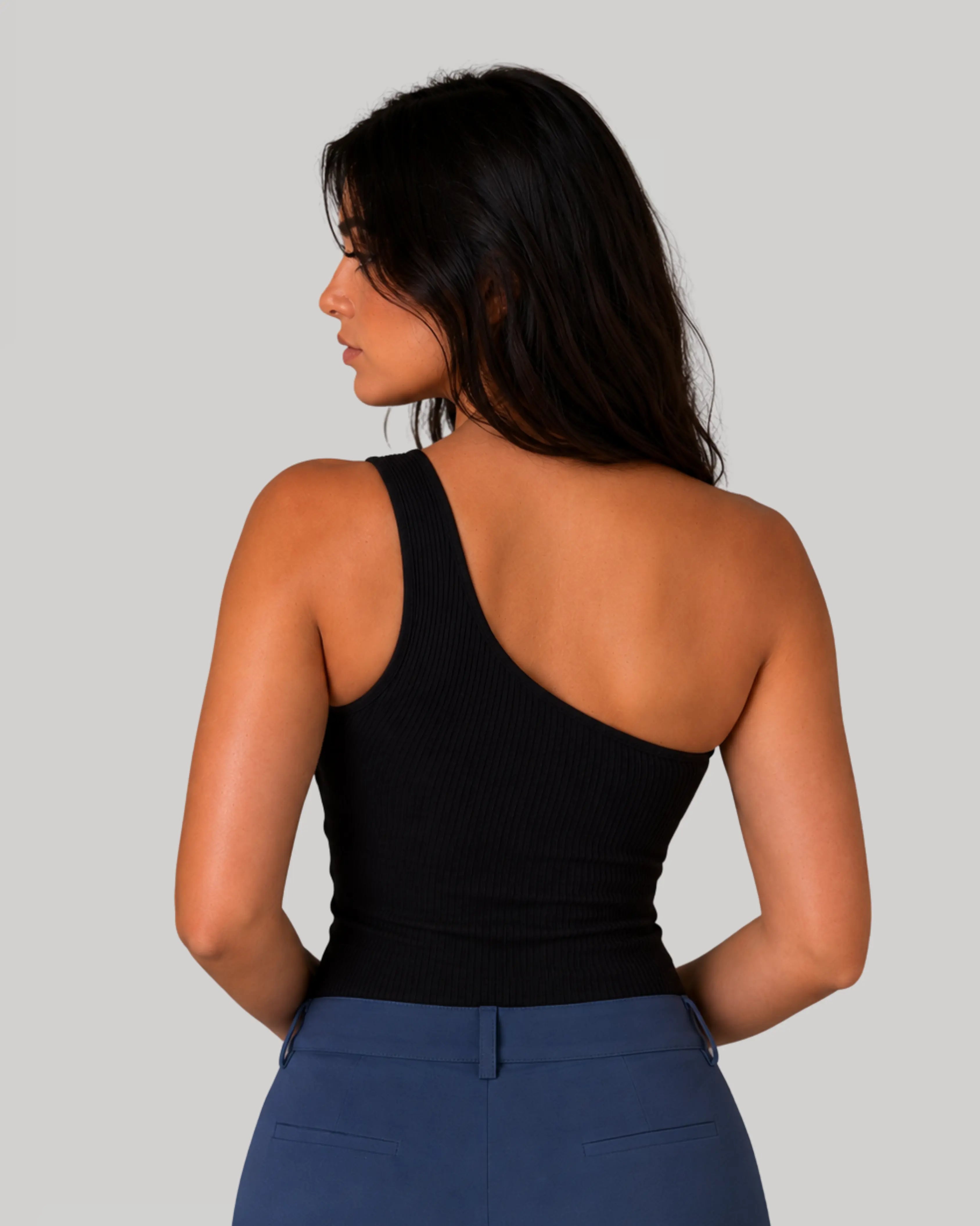One Shoulder Top | Black