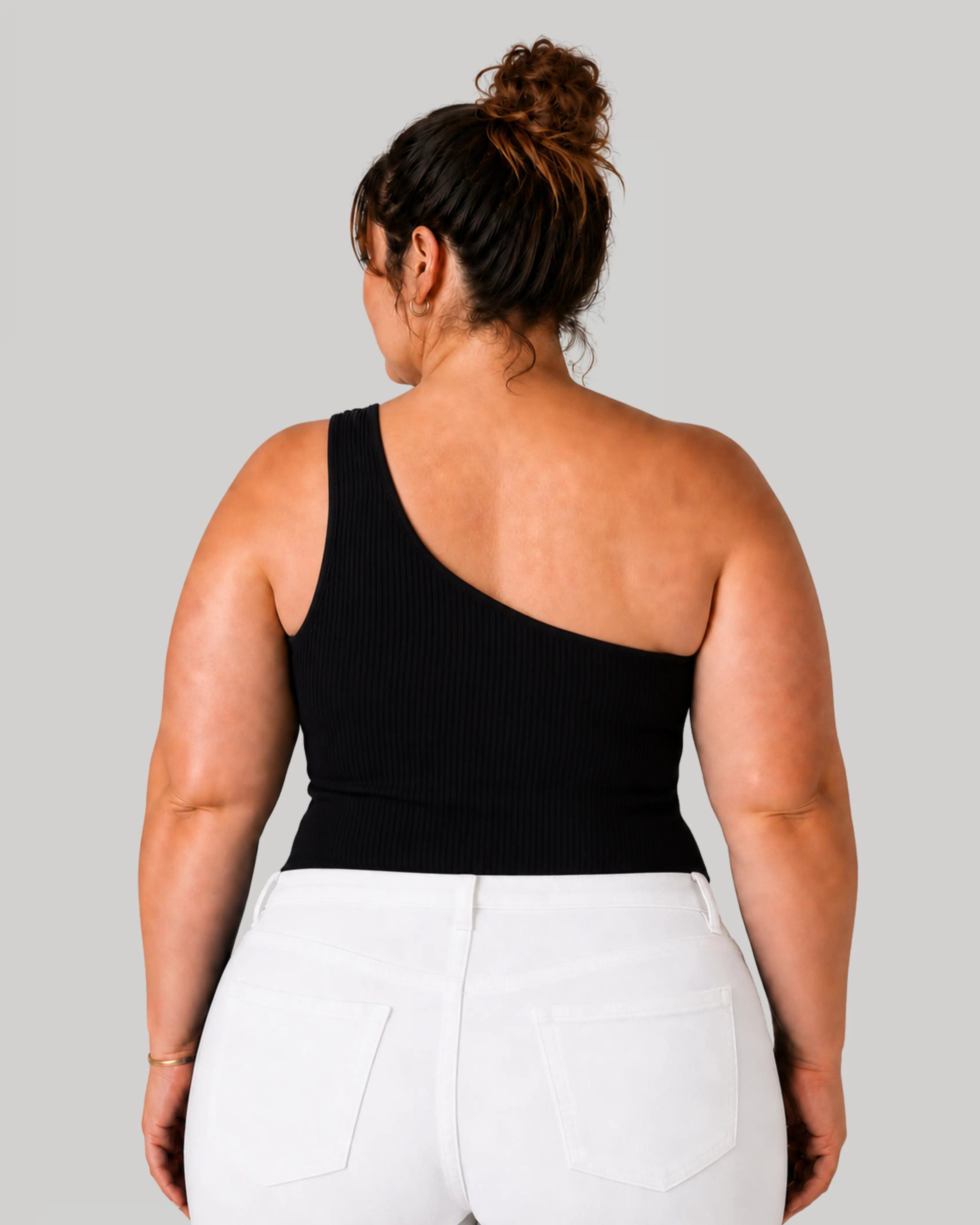 One Shoulder Top | Black