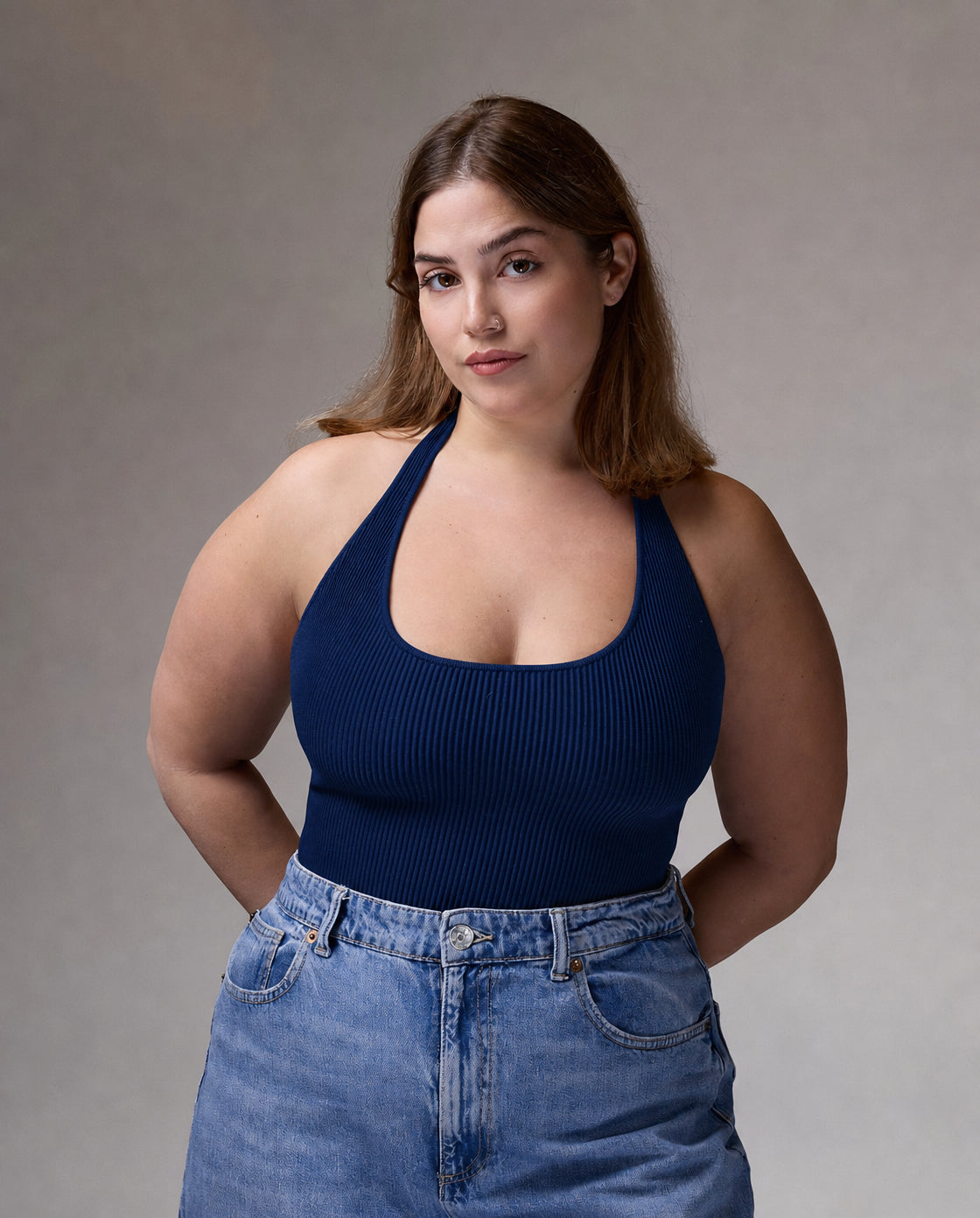 Collar Top | Royal Blue | רכישה מוקדמת